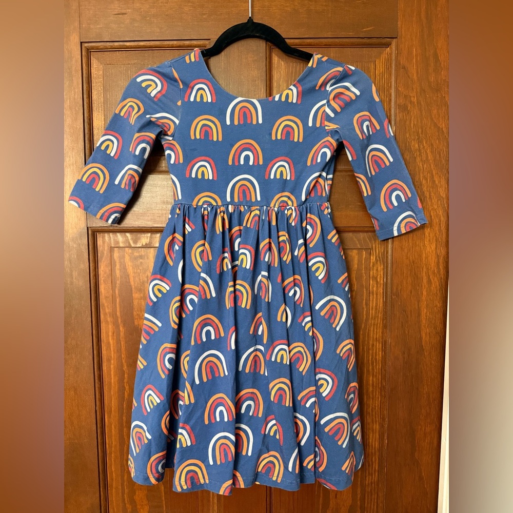 Colorful Rainbow Patterned Kids Dress